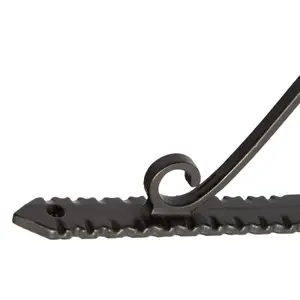 Hammer & Tongs Notched Scroll Iron Shelf Bracket - D150mm - Black - Pack of 2