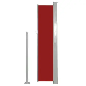 Berkfield Retractable Side Awning 140 x 300 cm Red