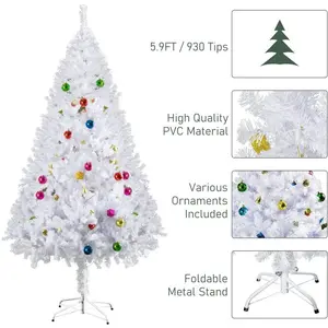 Durham Artificial Fir Christmas Tree 4.92ft H x 2.79ft W x 2.79ft D