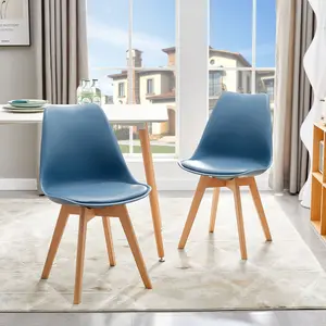 Nero Upholstered Dining Chair (Set of 6) Blue