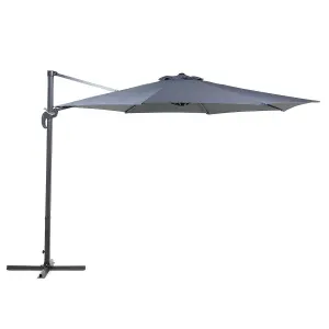 Cantilever Garden Parasol 3 m Dark Grey SAVONA