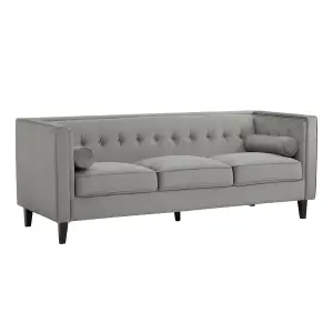 Interiors by Premier Helia Grey Velvet Sofa