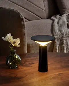 Wireless Metal Table Lamp Black LEVIRA