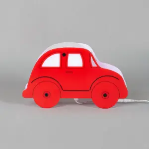 Litecraft Red Car Glow Kids LED Table Lamp