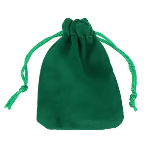 Velvet Gift Bags with Drawstrings, 7x9cm Small Candy Pouches Party Favor Bags, Green - 50pcs