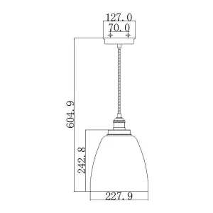 Elstead Baskin 1 Light Dome Ceiling Pendant Polished Nickel, E27