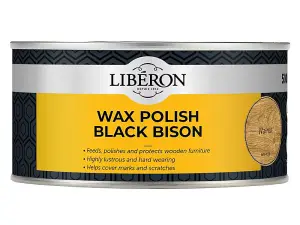 Liberon Black Bison Wax Paste for Wood Care - 500ml Walnut Finish