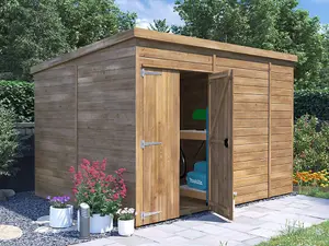 Dunster House Wooden Shed Workshop 3m x 2.4m Garden Storage Pressure Treated Overlord Pent