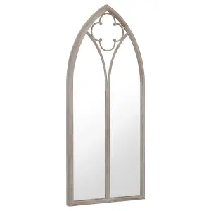 Berkfield Garden Mirror Sand 100x45 cm Iron for Outdoor Use