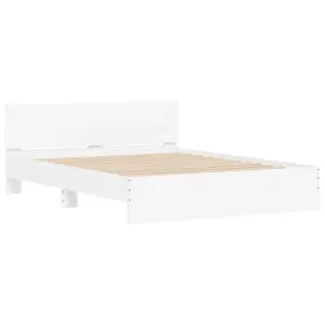 Berkfield Bed Frame without Mattress White 140x190 cm