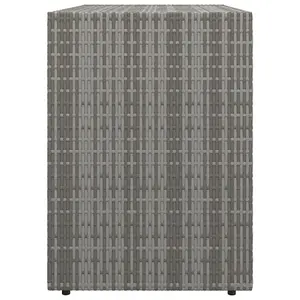 Berkfield Garden Storage Cabinet Grey 100x55.5x80 cm Poly Rattan