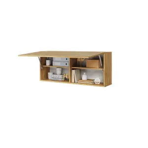 Teen Flex 12 Wall Shelf in Oak Hickory - 1020mm x 450mm x 270mm - Sleek Storage Solution