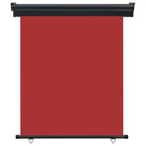 Berkfield Balcony Side Awning 140x250 cm Red