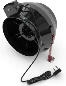 Black Orchid 12" Inline Grow Tent Fan - Quiet, Twin Speed Hydroponic Ventilation