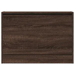 Shoe Cabinet Brown Oak 80x21x57 cm Engineered Wood