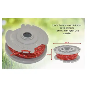 Flymo Grass Strimmer Trimmer Spool & Line 1.5mm x 10m by Ufixt