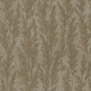 Galerie Natural Opulence Bronze Beige Feathery Tree Wallpaper Roll