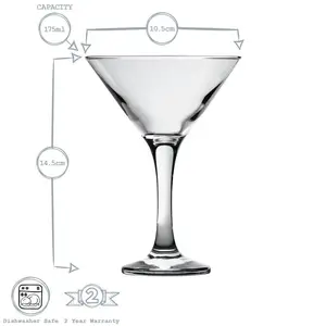 175ml Martini Glass Set (Set of 6)