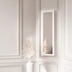 Amelia White Mirrored Jewellery Cabinet