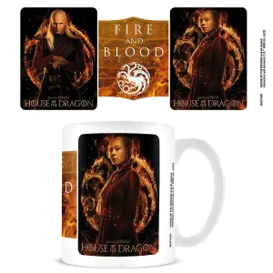 House Of The Dragon Rhaenyra And Daemon Mug White/Black/Orange (One Size)