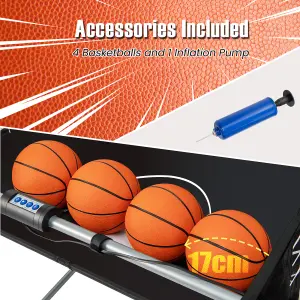 Costway Electronic Basketball Arcade Game Foldable Basketball Game 2 Player Shot 8 Modes