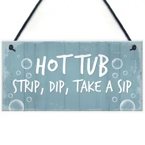 Hot Tub Sign Funny Hot Tub Decor Garden Summerhouse Plaque Home Gift