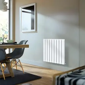 Porter White Double Horizontal Flat Panel Radiator - 600x680mm