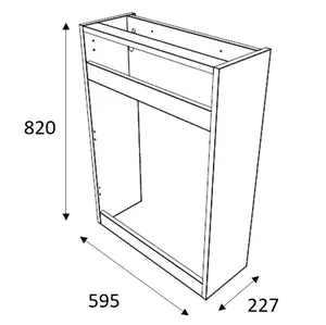 Ashford Matt Pink Toilet cabinet (H)820mm (W)600mm