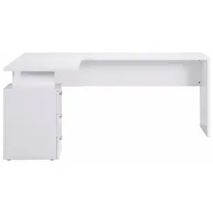 Calderone 180cm W Rectangular Executive Desk White/White