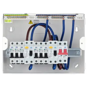 BG 6-way Dual RCD Consumer unit with 100A mains switch