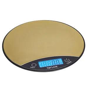 Taylor Pro Black & Brass 5kg Digital Dual Kitchen Scale