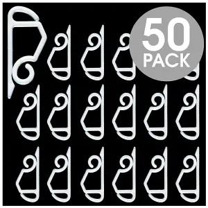 Hang Ups 50 Clear Plastic Gutter Hooks Outdoor Shingle Light Hook Clips