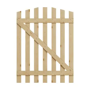 Wood Colour 90x120cm Outdoor Wooden Garden Gate Spruce Wood Fence Door with Door Bolt