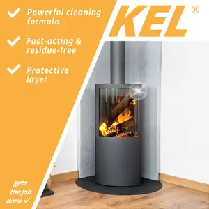 KEL - Stove Glass Cleaner Spray, Dissolves Soot, Grease & Tar, Maintains Oven Doors, Glass Fireplaces & Hearths, - 1 Litre