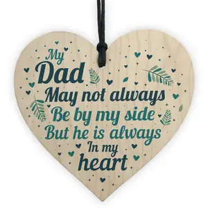 Red Ocean Dad Father Memorial Plaques In Memory Handmade Wooden Heart Sign Memorial Ornament Christmas Bauble Gifts