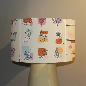 Various Faces, Leaves and Flowers, Abstract shapes (Ceiling & Lamp Shade) / 25cm x 22cm / Lamp Shade