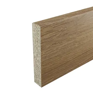 GoodHome Kala Matt Honey oak Wood effect Upstand (L)3000mm