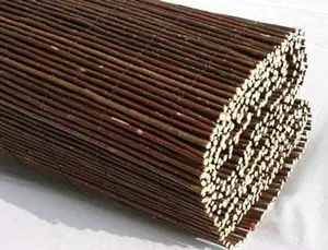 Abaseen 1.8m x 3m Willow Bulrush Natural Garden Fence Panel Screening Roll Privacy Border Wind & Sun Protection