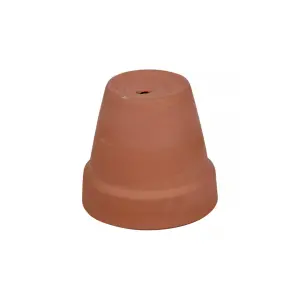 URBNLIVING 10cm Depth 6 Pcs Terracotta Plant Medium Pots with Drainage Hole Garden Flowers Classic Design