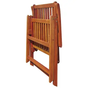 Berkfield Folding Garden Chairs 6 pcs Solid Acacia Wood