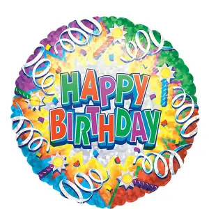 Amscan Happy Birthday Party Plates (Pack of 8) Multicoloured (One Size)