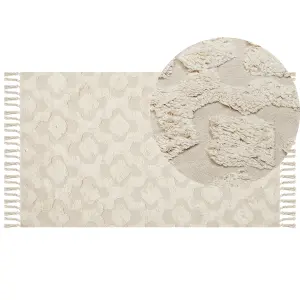 Cotton Area Rug 80 x 150 cm Beige AKSARAY