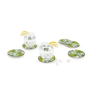 Foliage Round 6 Piece Coaster Set (Set of 6)