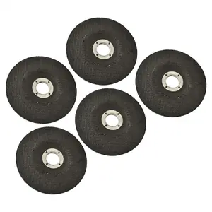 5pc Metal Grinding Angle Grinder Disc 115mm (4-1/2") Depressed Centre