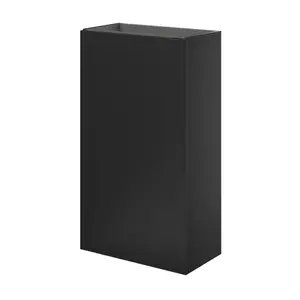 GoodHome Imandra Matt Black Single Freestanding Bathroom Cloakroom unit (H) 790mm (W) 440mm