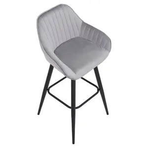 Hennen 76cm Bar Stool Black / Grey