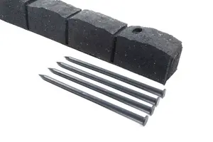 120pcs Grey Roman Stone Lawn Edging Rubber Garden Border - Full Pallet