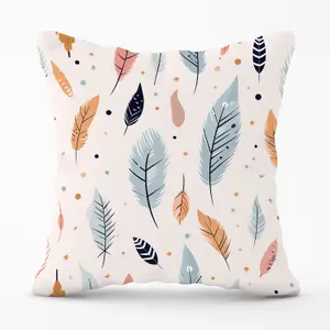 Pastel Feather Pattern Outdoor Cushion 45cm x 45cm