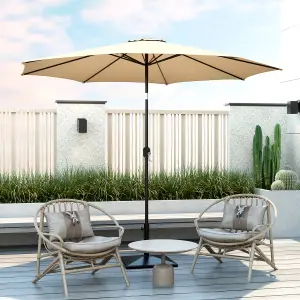 Costway 3m Patio Umbrella Outdoor Garden Heavy Duty Table Umbrella w/ 8 ribs