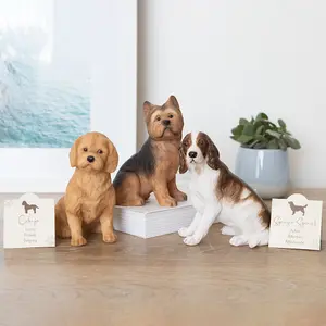 Cockapoo Dog Ornament with Mini Standing Sentiment Card